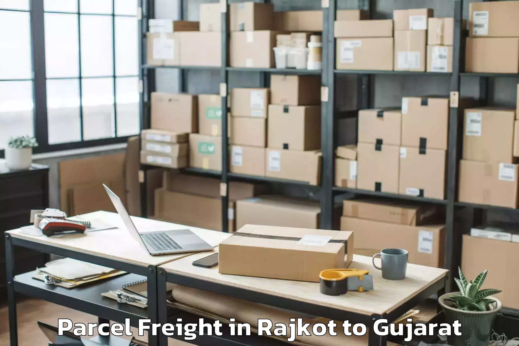 Hassle-Free Rajkot to Bhiloda Parcel Freight